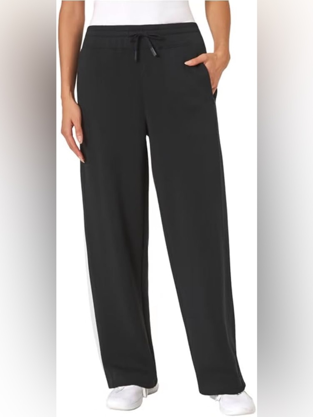 Mondetta Women's Wide Leg Drawstring Pants in Black